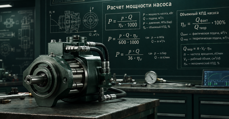 Расчет мощности насоса