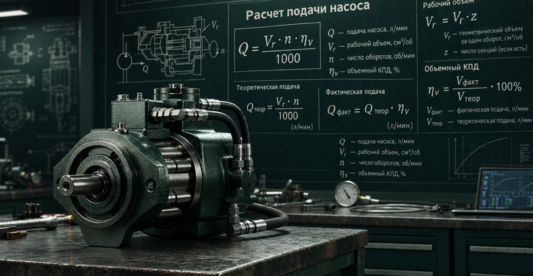 Расчет подачи насоса